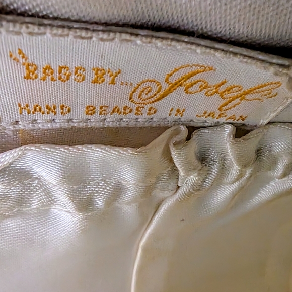 1950s Hand Beaded Faux Pearls Clutch Bag By Josef - Made In Japan - Picture 2 of 13